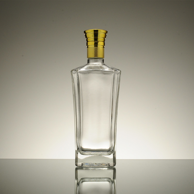 얼음 표면 처리 프랑스 정사각형 유리 병 700ml 500ml / 250ml 용량