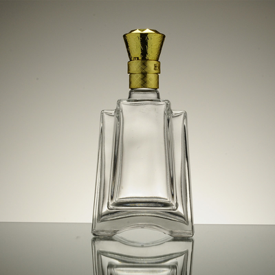 얼음 표면 처리 프랑스 정사각형 유리 병 700ml 500ml / 250ml 용량