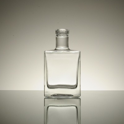 얼음 표면 처리 프랑스 정사각형 유리 병 700ml 500ml / 250ml 용량