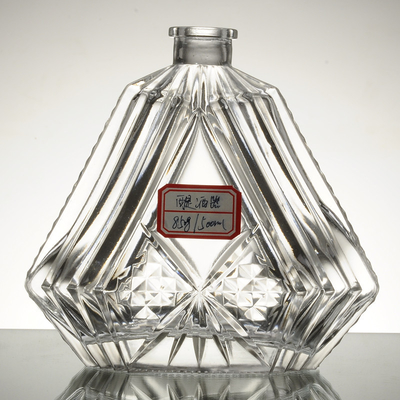 500ml Frost Surface Handling Butterfly Shape Whiskey Glass Flask Vodka Packaging 와드카 포장용 위스키 유리 병