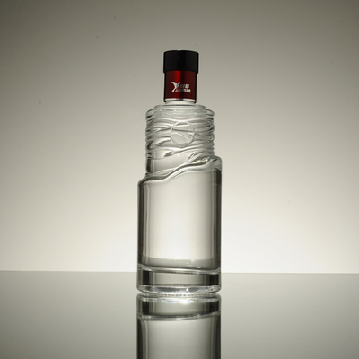 500ml Frost Surface Handling Butterfly Shape Whiskey Glass Flask Vodka Packaging 와드카 포장용 위스키 유리 병