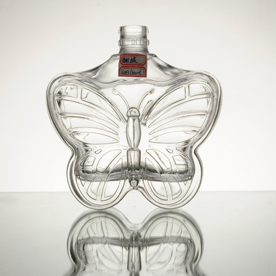 크레어 커스텀 디자인 동물 모양 500ml 750ml 브랜디 위스키 보드카를 위한 유리 병