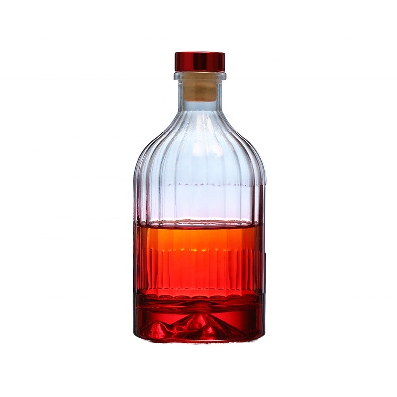 슈퍼 플린트 유리 기본 재료 위스키 병 350ml 500ml 700ml 750ml 코크 톱 캡