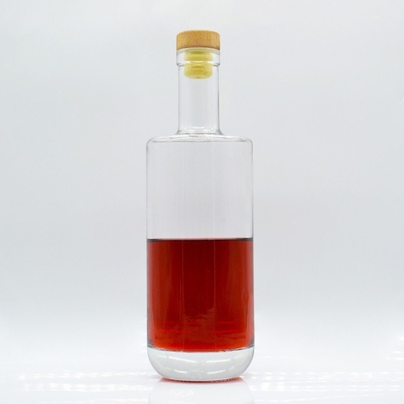 특수 알코올 위스키 코크 보드카 병 추가 플린트 실린더 750ml 유리 병