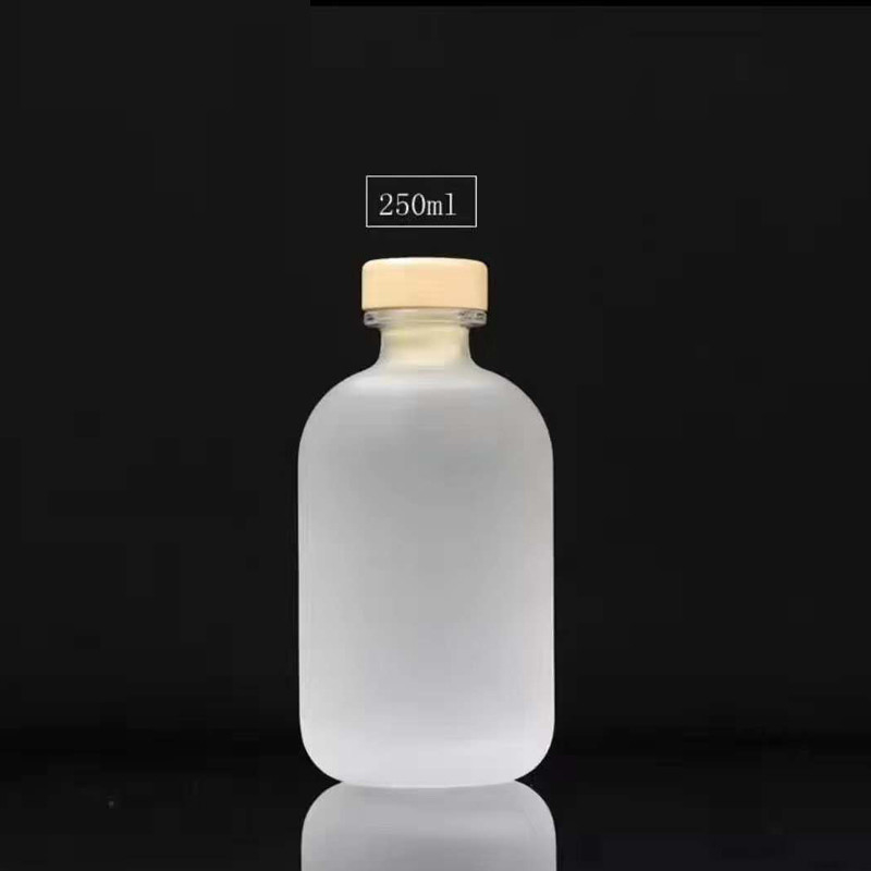 250ml 375ml 빈 나무 코크 위스키 브랜디 스피릿 와인 보드카 술 유리 병