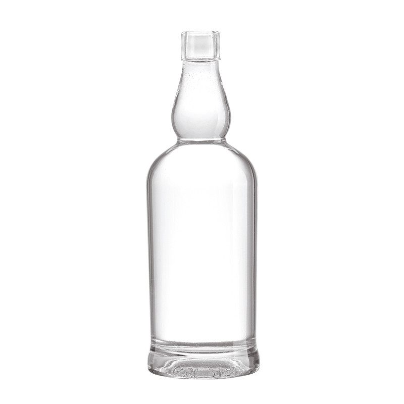 슈퍼 플린트 유리 물질 OEM / ODM를위한 어두운 사각형 술 병 200ml 500ml 750ml 1L