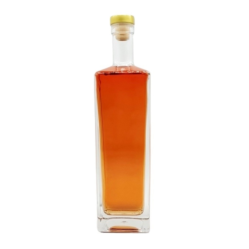 정면 750ml 유리병 주문용 진 럼 위스키 보드카 술