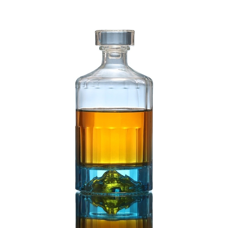 500ml 750ml 럭셔리 와인 유리병 슈퍼 플린트 재료와 코크 톱 캡