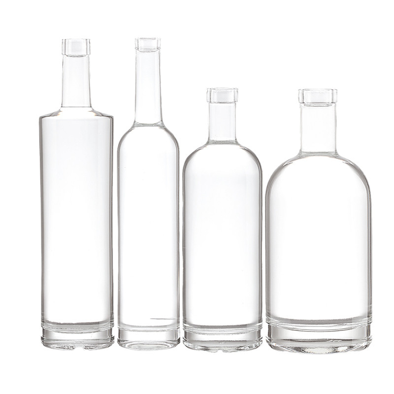 700ml 200ml 500ml 1 리터 유리 뚜?? 보드카 브랜디 병