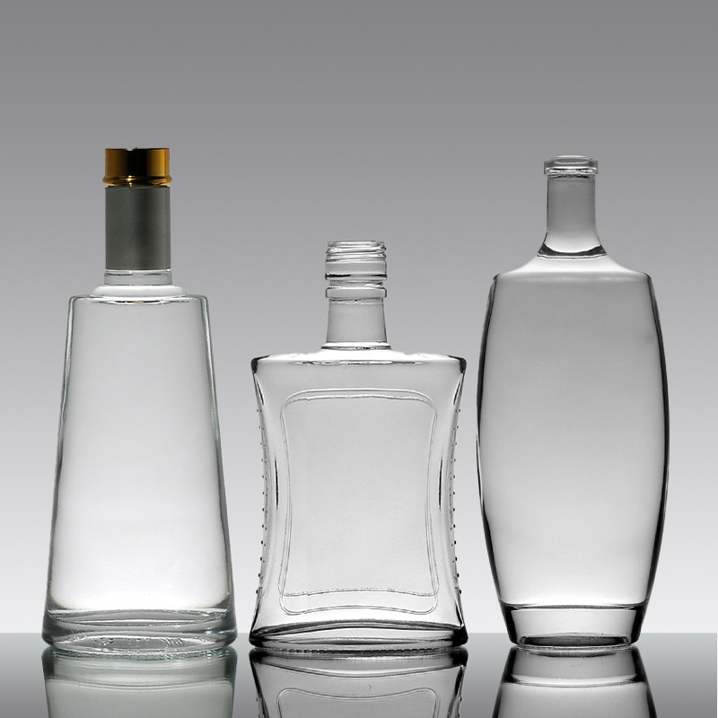 용납되는 민물용 물용 500ml 750ml 빈 크리스탈 유리 와인 병
