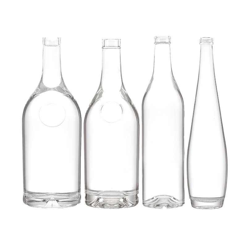 산업용 음료 500ml 공기 밀폐 코크 뚜?? 이 있는 맑은 둥근 유리 술 병