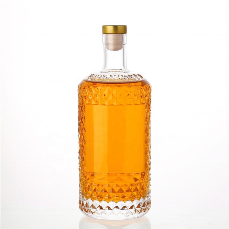 맞춤형 디자인 회색 양버 유리 병 375ml 500ml 750ml 보드카 진 음주