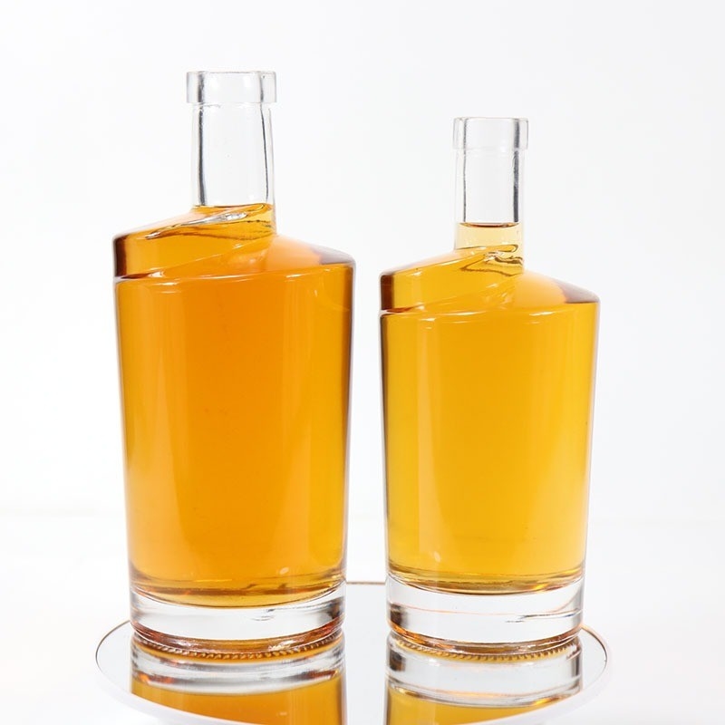 빈 유리 럼 진 위스키 보드카 슈퍼 플린트 병 럼 500ml 750ml 용량
