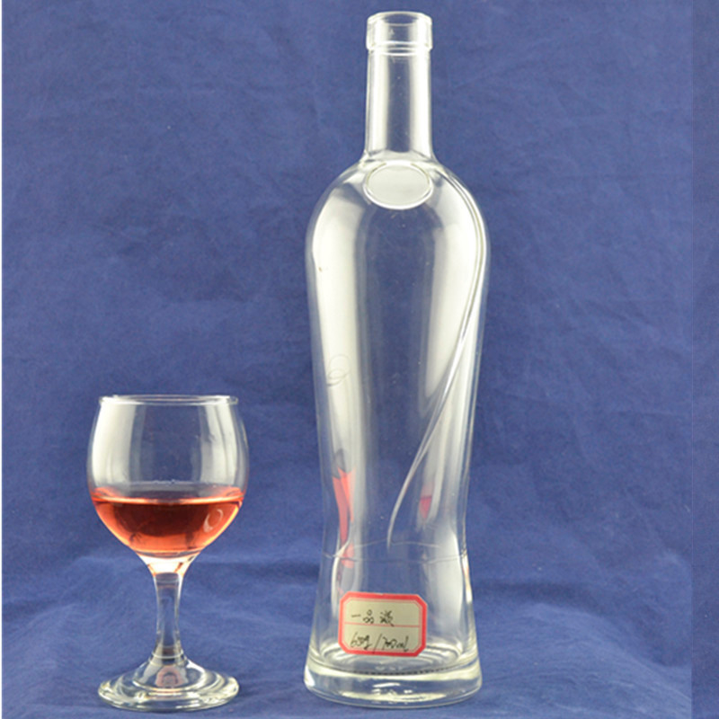 목걸이 재료 슈퍼 플린트 재료 700ml 빈 맑은 알코올 럼 위스키 스피릿 보드카 술 유리 병