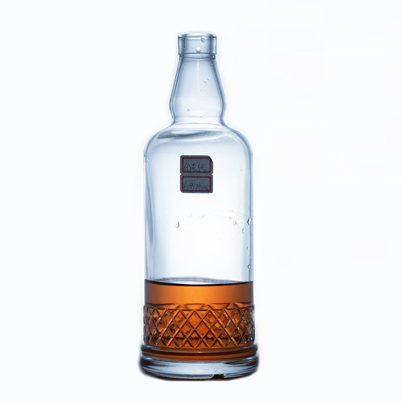 375ml 500ml 700ml 750ml 1000ml 유리 음주 위스키 보드카 스피릿 병 과알 캡