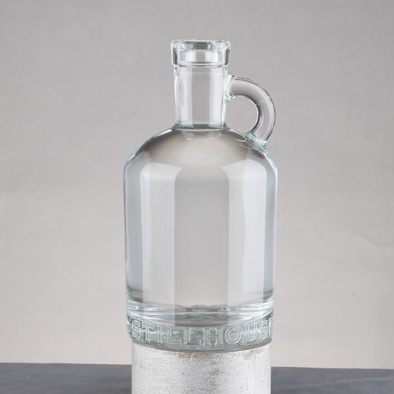 브랜디 유리 병 500ml 750ml 보드카 럼 알코올 위스키 유리 목걸이