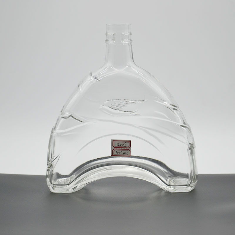 750ML 사용자 지정 스피릿 병 슈퍼 플린트 유리 재료 브랜디 유리 병 코크