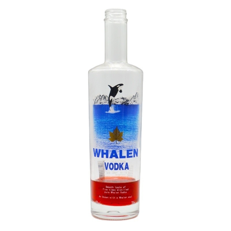 얼어붙은 슈퍼 플린트 700ml 빈 병 와인 데칼 로고 750ml 보드카 유리 병