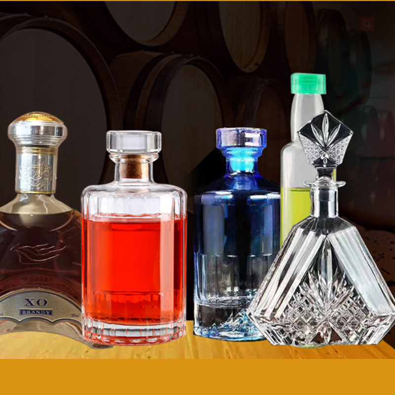유리 병 500ml 750ml 맑은 빈 진 와인 위스키 브랜디 보드카 SGS 인증
