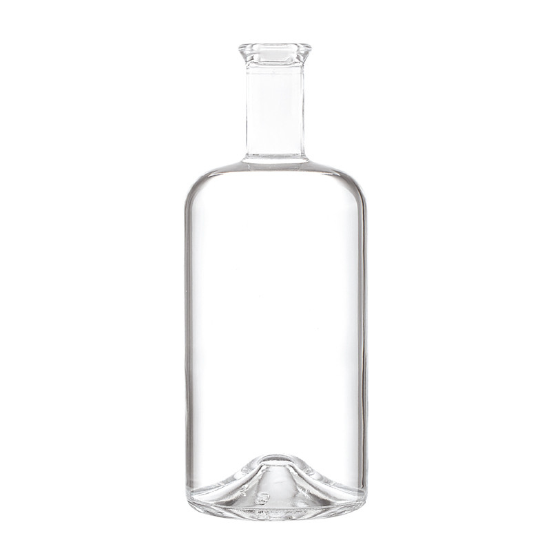 위스키 테킬라 샴페인 럼 보드카를 위한 크리스탈 화이트 750ml 슈퍼 플린트 유리 병