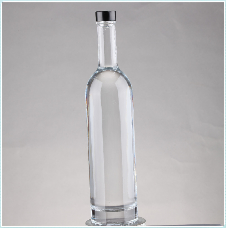 맑은 비어 뜨거운 스탬핑 슈퍼 플린트 유리 술 병 코크 75cl 용량 750ml