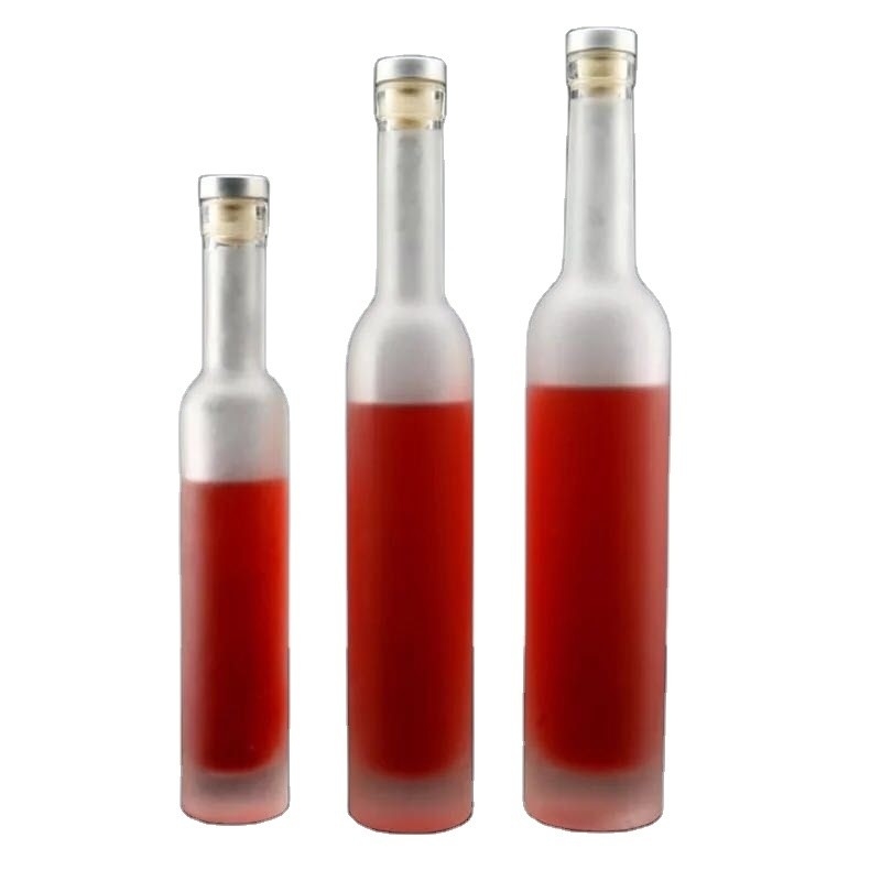 얼음 표면 처리 및 다른 깊은 과정과 함께 1L 고급 맑은 유리 보드카 병