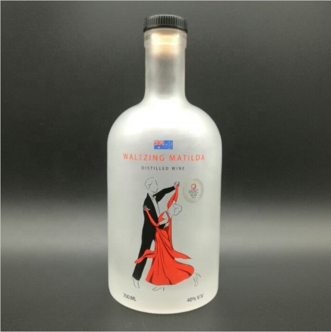 주문형 슈퍼 플린트 375ml 750ml 1000ml 브랜디 음주 소스를 위한 유리 병