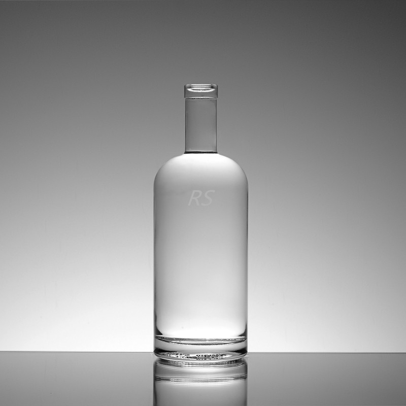 유리 목걸이 750ml 슈퍼 플린트 럼 음료 운송용 빈 술 병