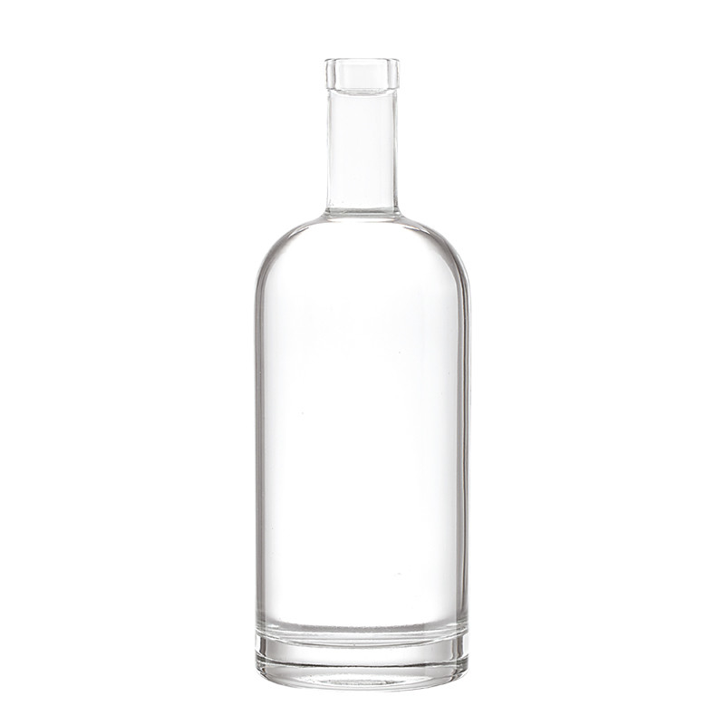 슈퍼 플린트 유리 재료 700ml 코크 밀폐 유리 병 보드카 위스키 럼