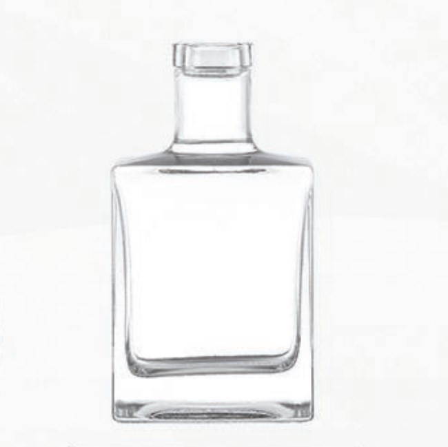 500ml 700ml 750ml 1L 유니크 퀘어 모양 유리 술 병 수액 보드카 정제 술