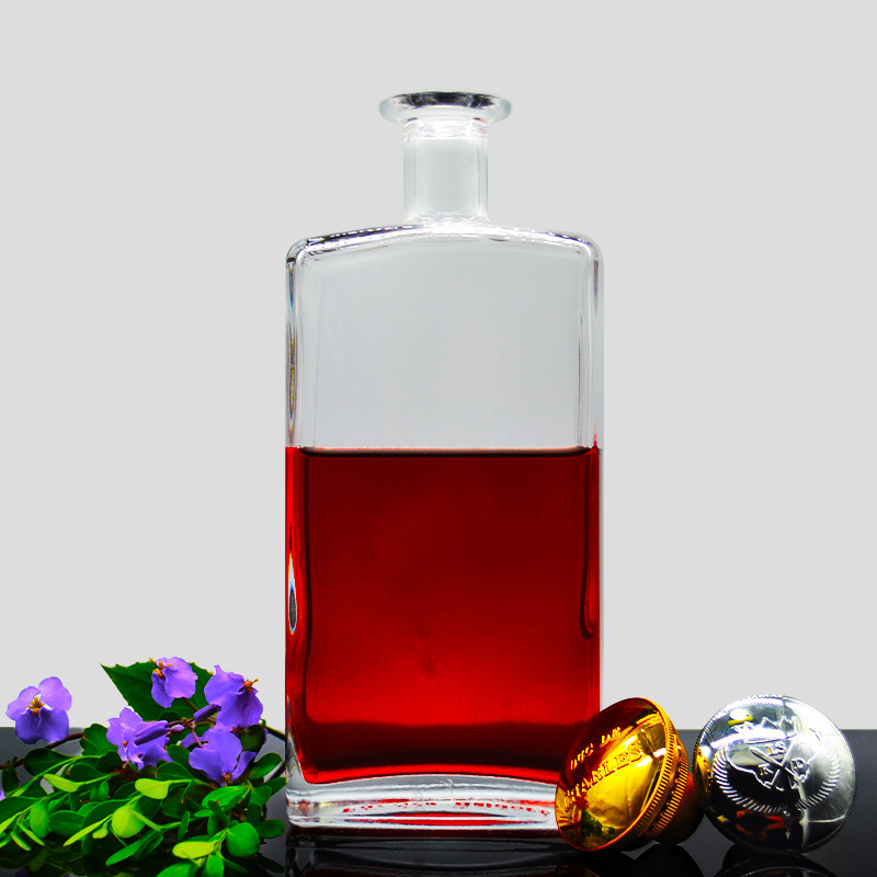 슈퍼 플린트 유리 재료 500ml 750ml 1000ml 보드카 유리 병 진 병