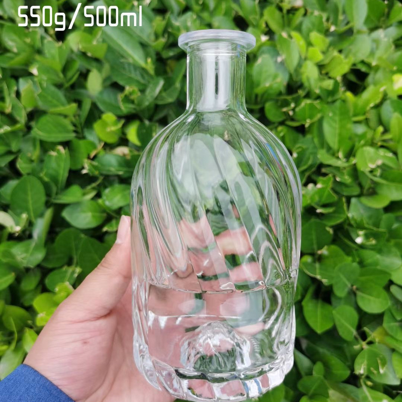 정면 맞춤형 유리 술병 음주용 보드카 진 럼 위스키 700ml 코크