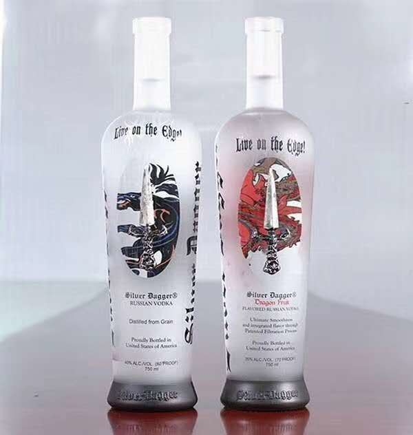 750ml 러시아 구알 유리 병 수다 리커 슈퍼 플린트 유리 재료로 만들어