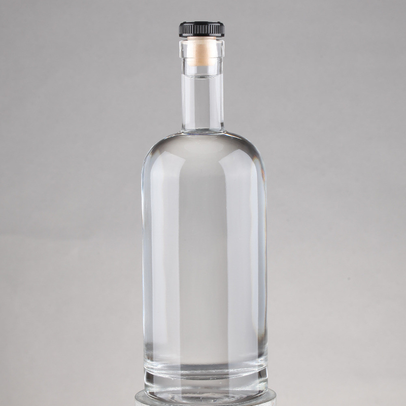 플린트 보드카 위스키 코크 캡 750ml 유리 위스키 병 코크 기반 재료 유리